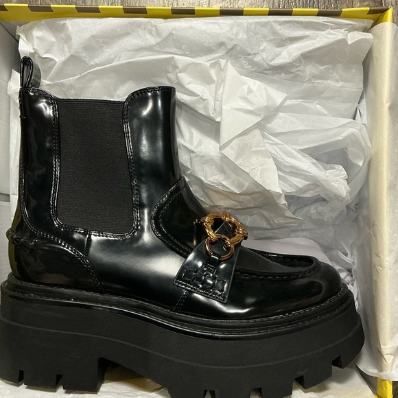 Circus Ny Black Boots with Gold Accents Size 9.5 - Picture 10 of 11